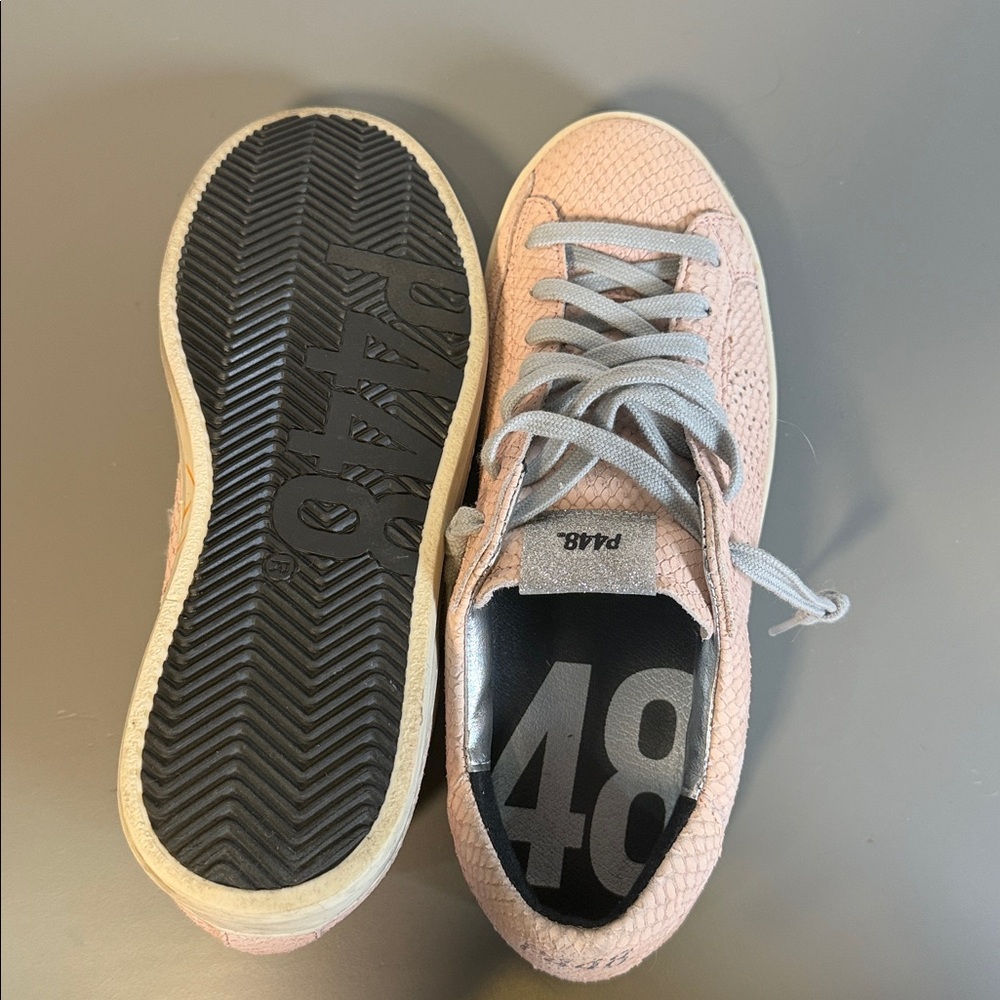 P448 PINK PYTHON JOHN SNEAKERS 38 - image 6